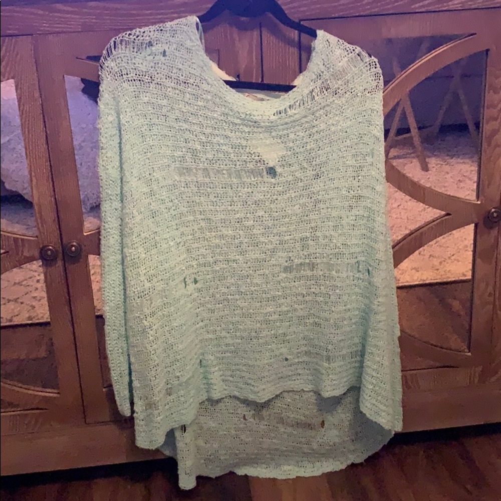 Mint colored sweater - Picture 2 of 2